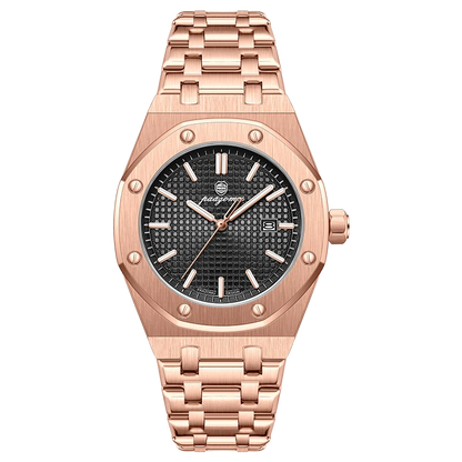 PAAZOMU Luxe vierkant herenhorloge met quartz, waterdicht, verlicht datumvenster, herenhorloge van roestvrij staal, zakelijke herenhorloges