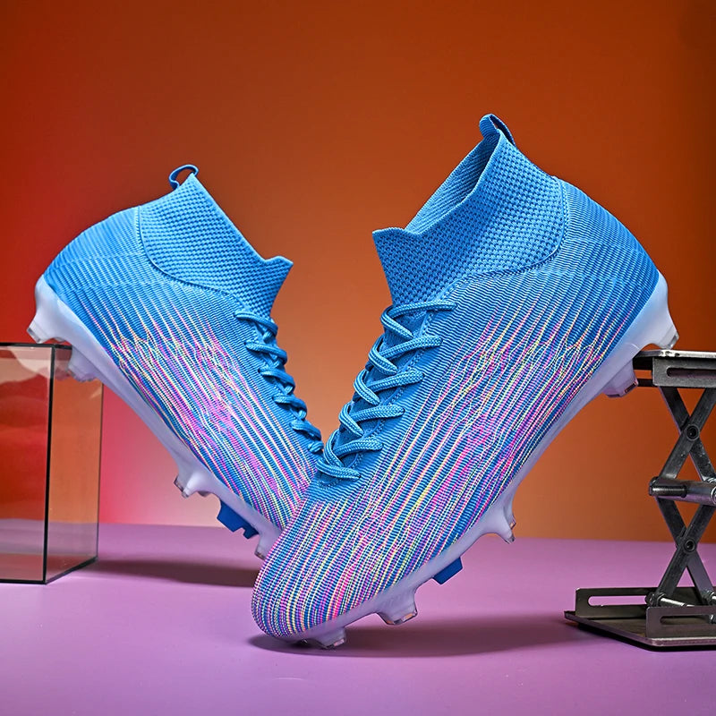Nouvelles chaussures de football professionnelles pour hommes, chaussures de football antidérapantes, unisexes, respirantes, chaussures de futsal, nouvelles chaussures à crampons, livraison directe, ultralégères