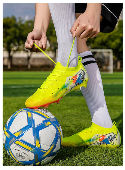Nuovi scarpini da calcio da uomo, tacchetti FG antiscivolo per allenamento, scarpe da calcio con tacchetti lunghi, da partita, ultraleggeri, per outdoor, dropshipping