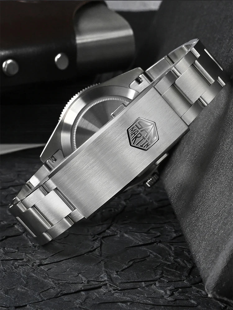 San Martin 39mm NH34 GMT Men's Luxury Watch Bidirectional Aluminum Bezel Automatic Mechanical Sapphire 100M Waterproof SN0109