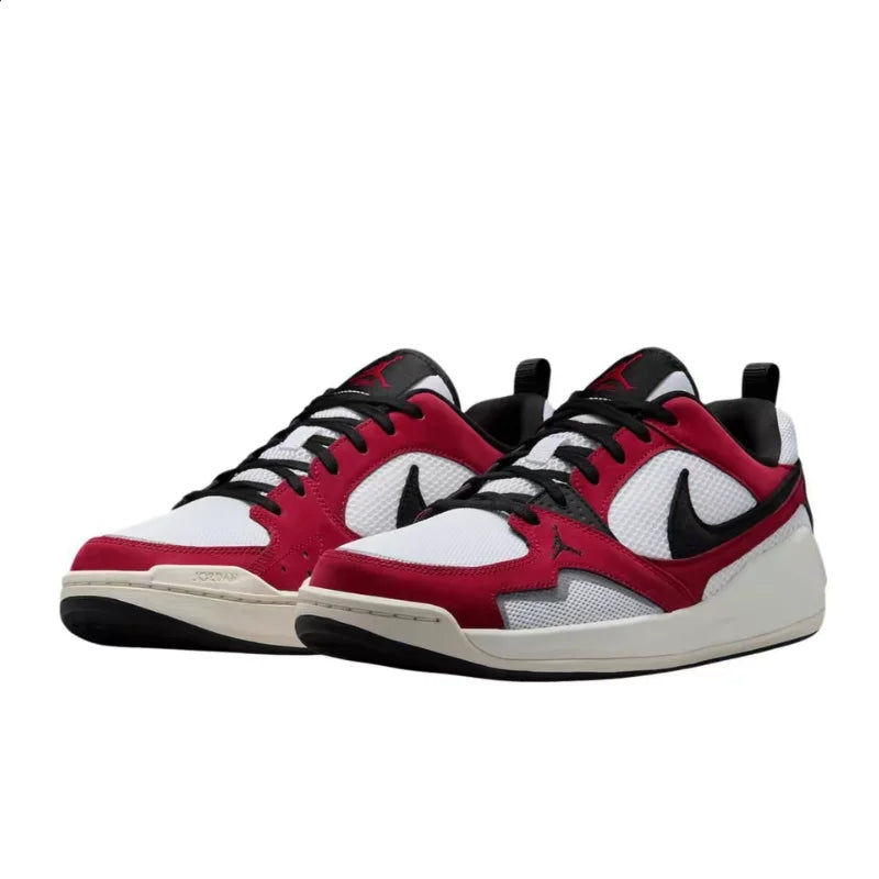 Nike Jordan CMFT Era Chicago Soft and Lightweight Comfortable Anti-Slip Low-Top Casual Shoes for Men - White and Red HJ6777-106
