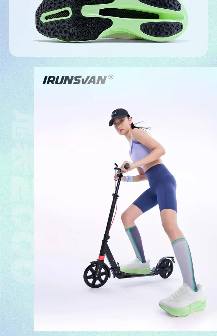 IRUNSVAN Carbon Fiber Sneakers Beginner/Advanced Running Shoes Breathable and Comfortable Thick Bottom Training Shoes Unisex 130