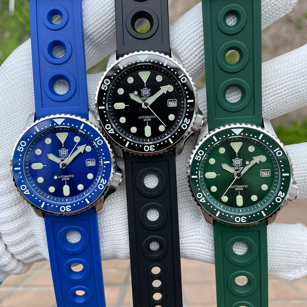 STEELDIVE SD1973 Men's Dive Watch NH35 Automatic Mechanical Men's Watch Luminous Ceramic Bezel Diver Watch Men Watches Sapphire