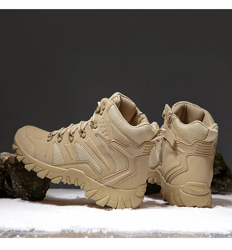 Upgraded Tactical Combat Training Boots Male Outdoors Camping Anti-wear Rapid Response Hiking Shoes Fishing Hunting Sneakers Men