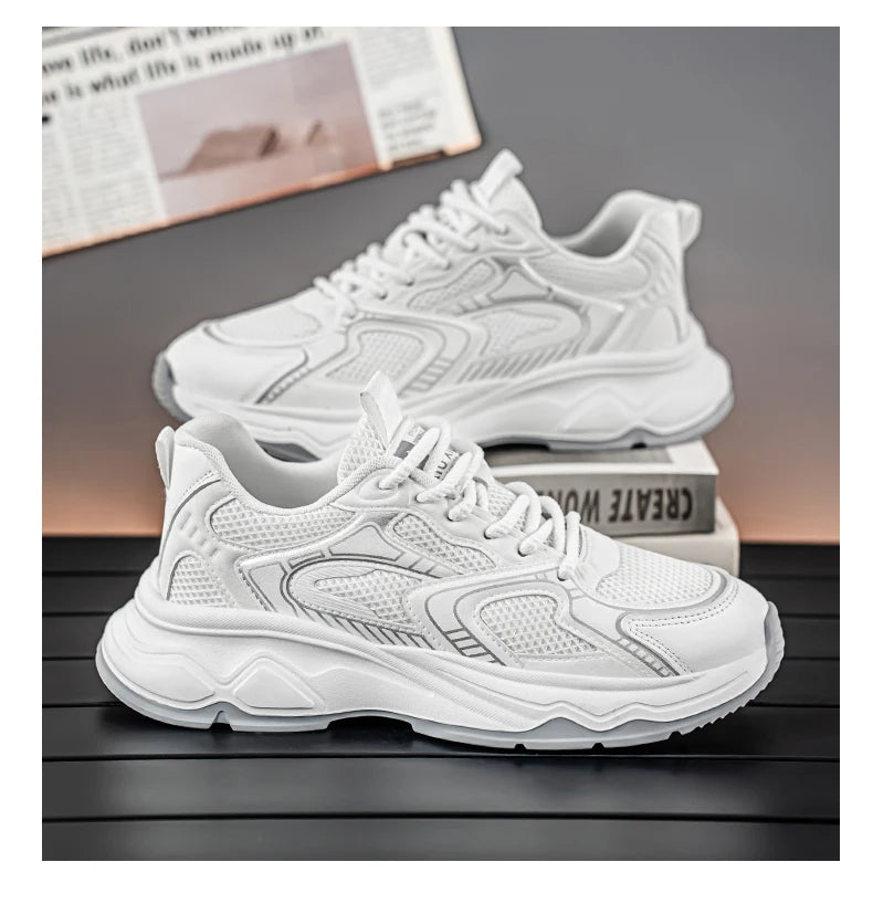 Herren-Speed-Freizeitsneaker für Frühling und Sommer, mit weicher Sohle, rutschfest, atmungsaktiv, Outdoor-Laufschuhe, modische Youth Joker Sportschuhe