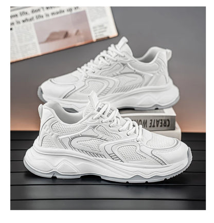 Herren-Speed-Freizeitsneaker für Frühling und Sommer, mit weicher Sohle, rutschfest, atmungsaktiv, Outdoor-Laufschuhe, modische Youth Joker Sportschuhe