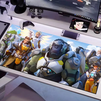 Overwatch Mouse Pad Multiple Sizes Large Square Computer Office Game Table Mats Rubber Anti-slip Mousepads