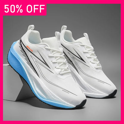 Unisex Sports Shoes Trendy Mesh Breathable Professional Running Shoes Outdoor Fitness Comfortable Lace-Up Sports Shoes for Men