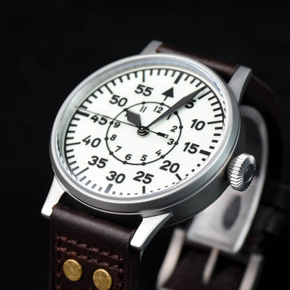 Hruodland 2025 New Pilot Men's Automatic Mechanical Watch PT5000 Sapphire Luminous C3 Stainless Steel Waterproof 10Bar Watch