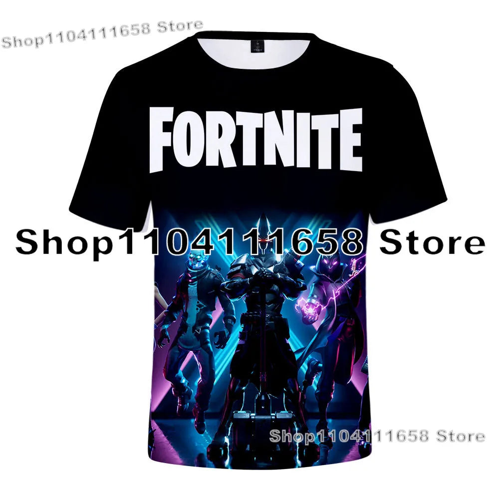 Banana Peely T-Shirt Damen-Tee Kinder F-Fortnite T-Shirt für Herren mit 3D-Druck, Battle-Royale-Game-Sommertop, Geburtstagsgeschenke