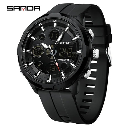 SANDA 9053 G Sportieve militaire herenhorloges Luxe digitaal horloge 50 m waterdicht quartz-polshorloge voor mannen Relogios Masculino