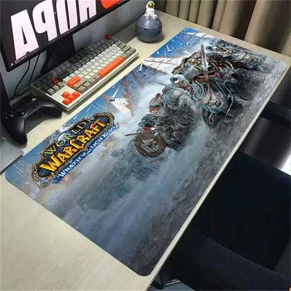 Velká gumová podložka pod myš a klávesnici Natural Horde Alliance HD World Of Warcraft Gaming, s rychlým povrchem a obšitými okraji