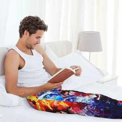 Pantalones de pijama personalizados para hombre con estampado «Soniced», con motivo de erizo, ropa de dormir, pantalones de estar por casa con bolsillos