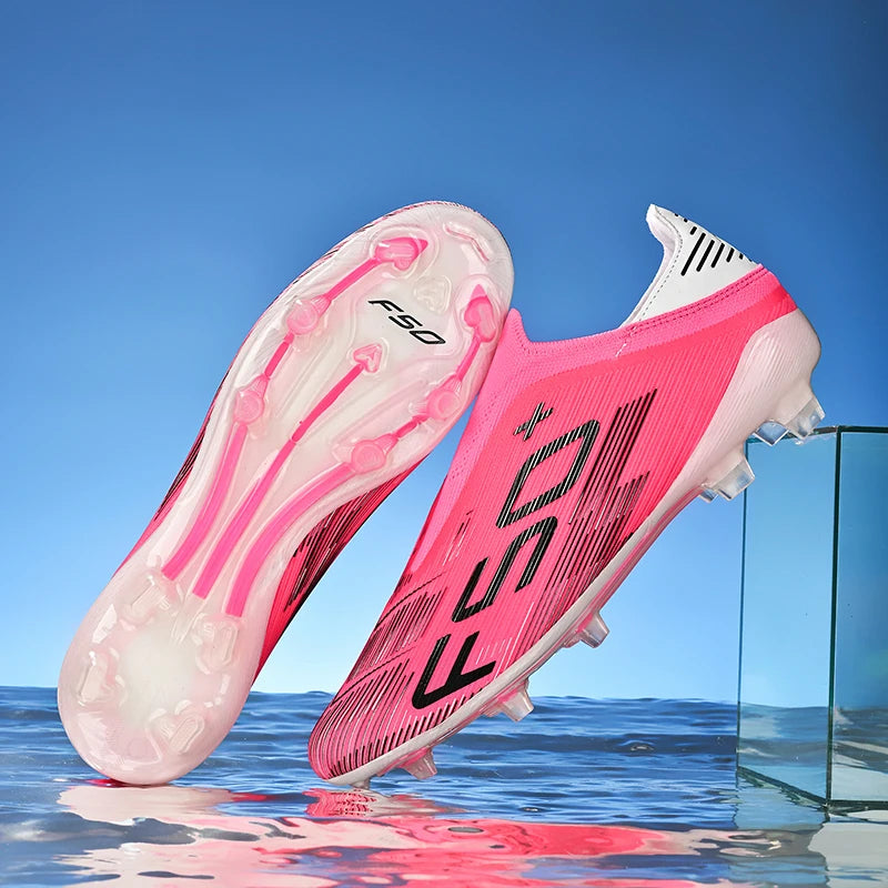 Nouvelles chaussures de football pour hommes, crampons, baskets légères de haute qualité, pour l'entraînement sur gazon, bottes de football très vendues, antidérapantes, mi-hautes, pour l'extérieur.