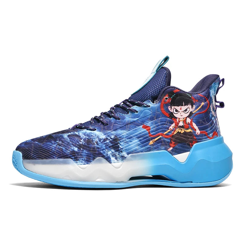 Chaussures de sport unisexes, chaussures d'entraînement de basket-ball respirantes en maille tendance, bottes de compétition légères à rebond pour hommes