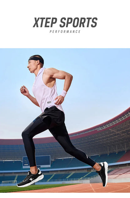 Xtep Running Shoes for Men 2025 Spring Sweat-Absorbing Sports Shoes Wear-Resistant Stability Sporty Sports Sneakers 880119115131