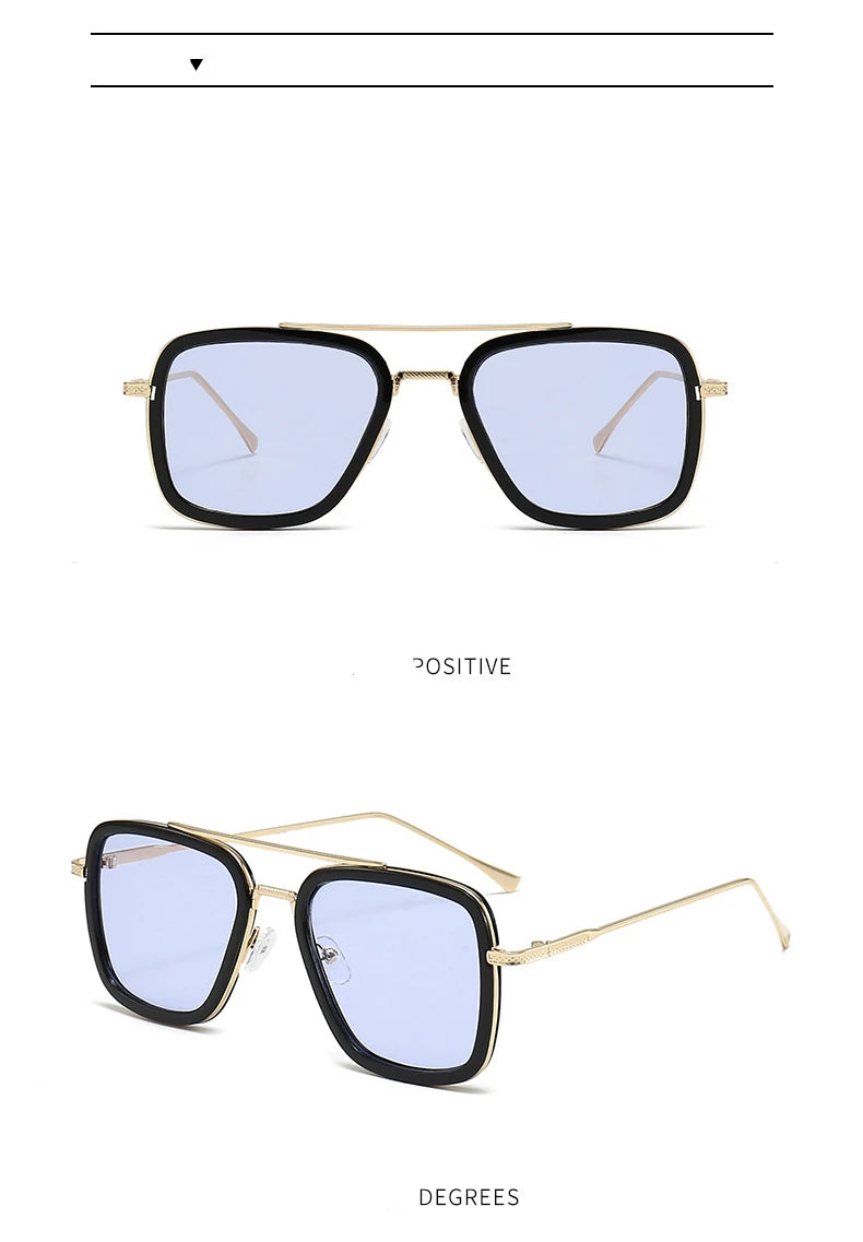 Ochelari de soare pătrați pentru bărbați, ochelari de soare metalici în stil steampunk pentru femei, ochelari de soare la modă pentru activități în aer liber, accesoriu unisex