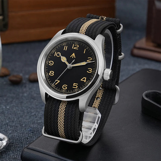 Militado ML08 38 mm kvarčna ura z mehanizmom VH31, z dvojno izbočenim safirnim steklom, zapestna ura Super C3 z zeleno svetlečo površino, vintage ure
