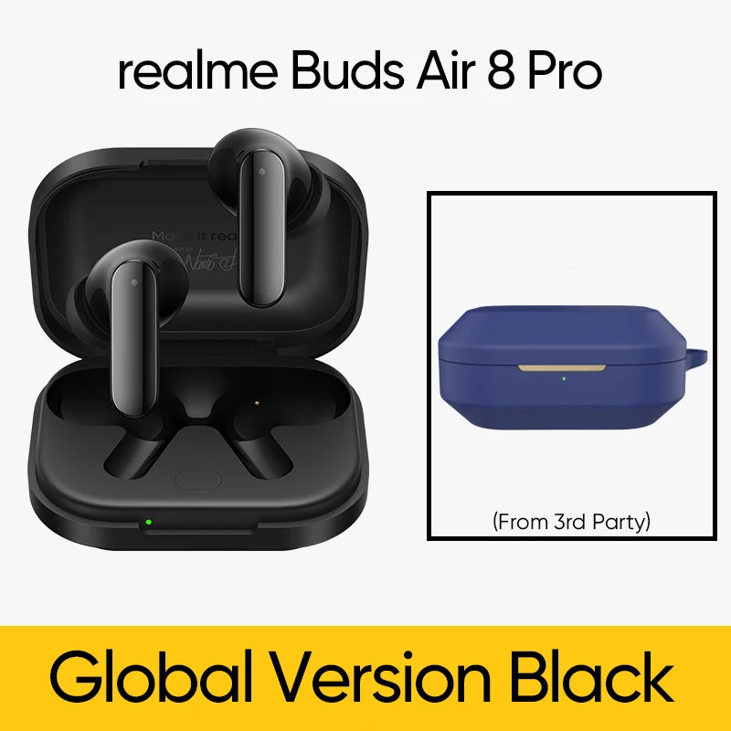 realme Buds Air 8 Pro Wireless Bluetooth 6.1 Earbuds – 55dB Active Noise Cancelling, LHDC 5.0, AI Translation, IP55 Waterproof TWS Earphones