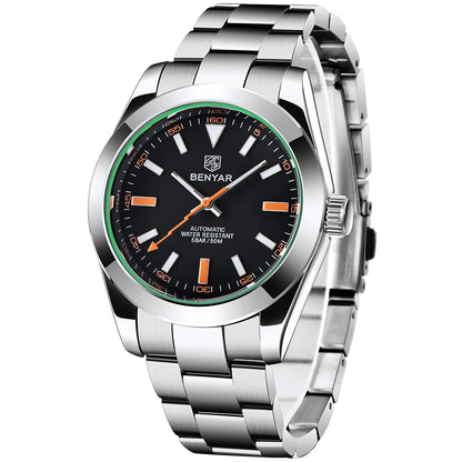 BENYAR 2026 New Mens Watches Top Brand Luxury Watch Men Automatic Mechanical Waterproof 50M Luminous Sports Wristwatch for Men