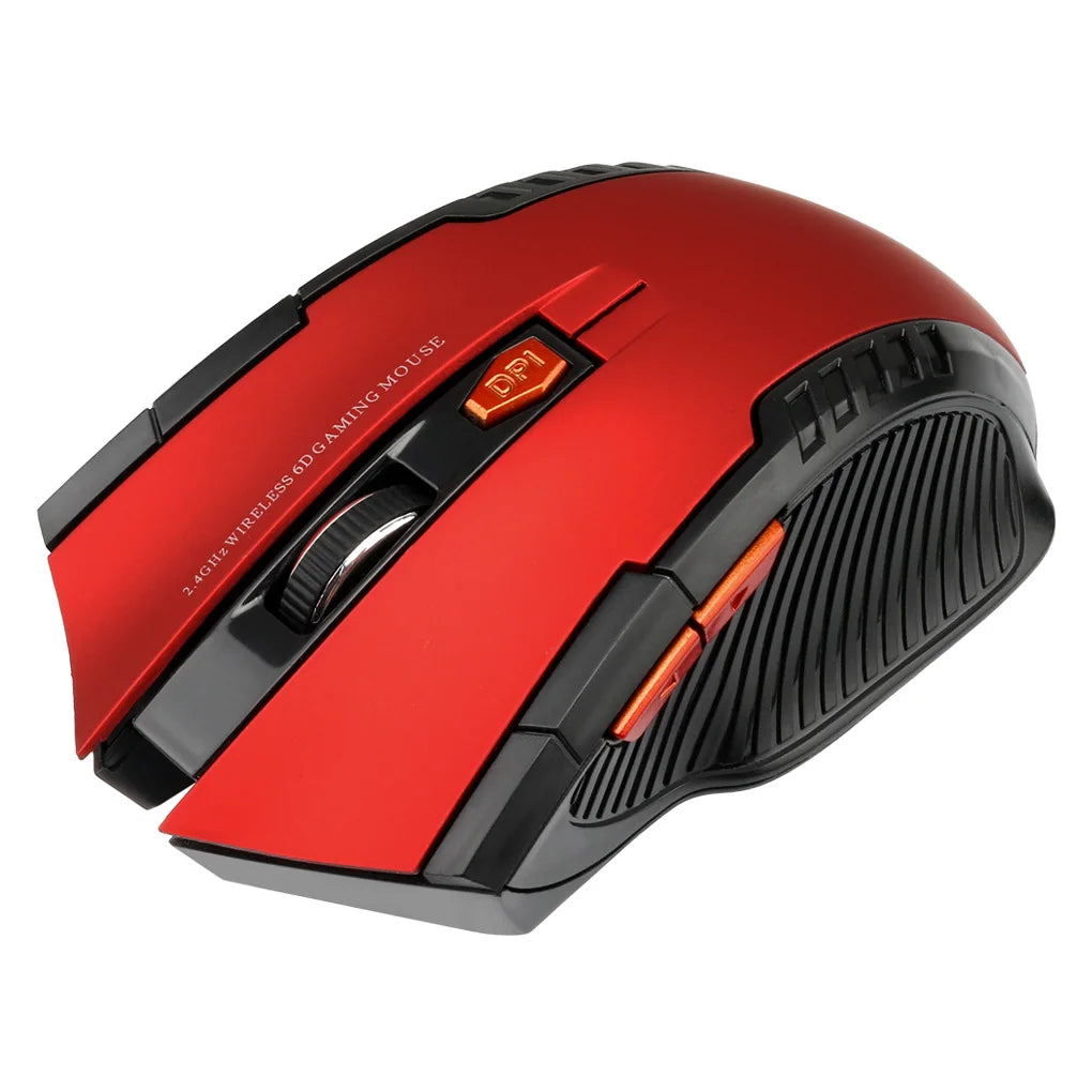 2.4G Wireless Mouse 1600DPI Optical Gaming Mouse with USB Receiver, 6-Button Ergonomic Wireless Mouse for PC, Laptop & Computer