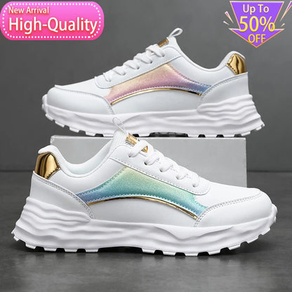 New summer fashionable women's sports shoes, versatile lightweight and durable running shoes, shock-absorbing daily walking shoes