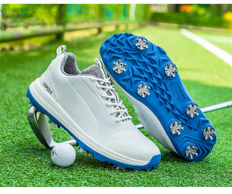 Hot Sale Leisure Golf Shoes Men's Waterproof Golf Spikes Sneakers Professional Non-Slip Golf Trainers Luxury Sports Shoes