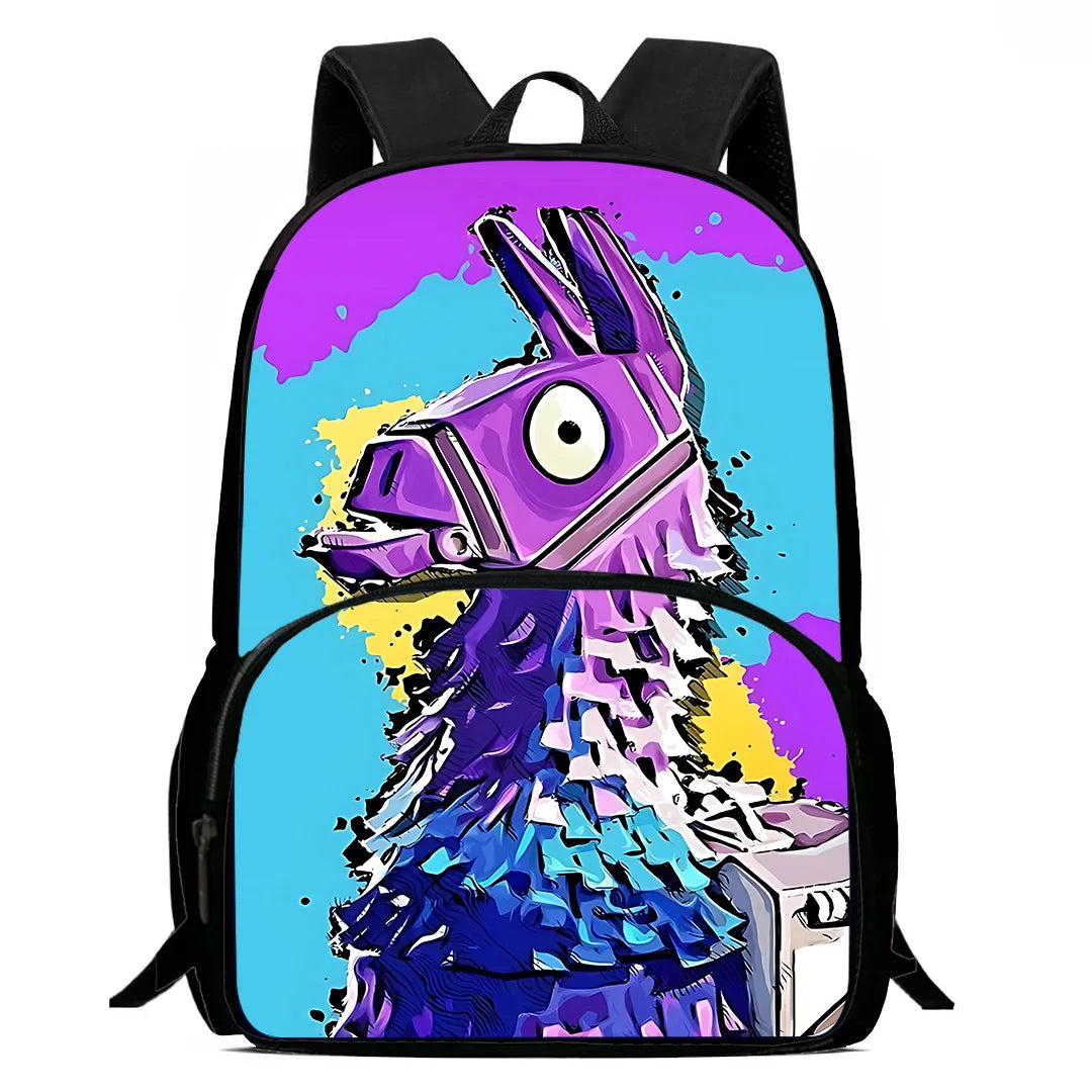 Classic Game Fortnite Kids Backpacks for Boys and Girls, Student Birthday Gift, Child School Bags with Large Capacity, Durable Camping Rucksack