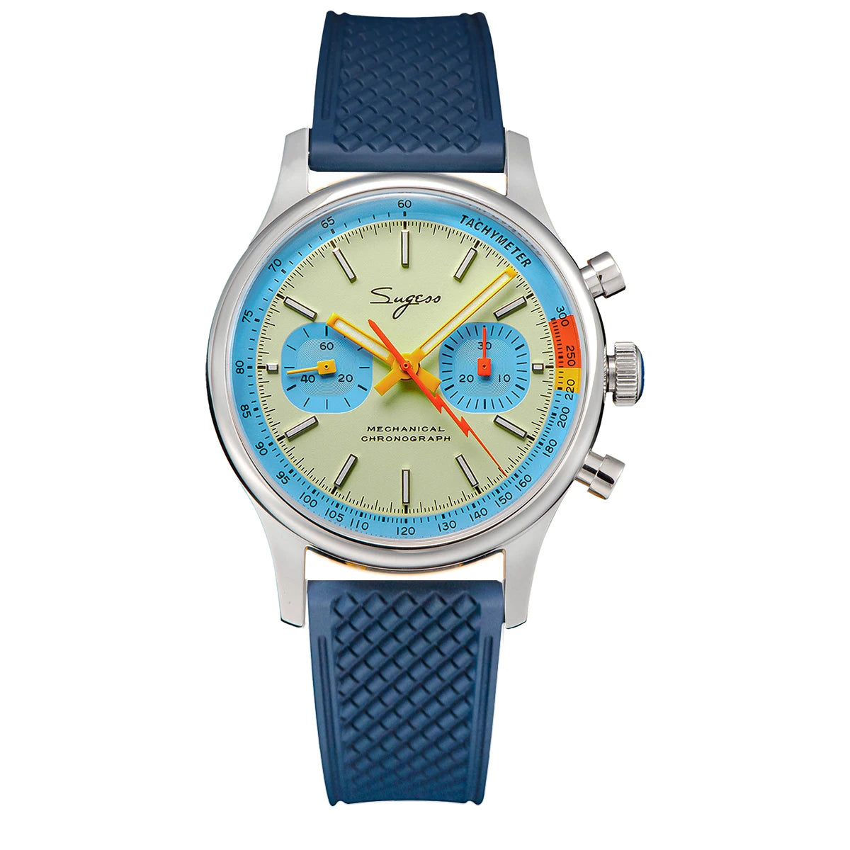 Sugess Pilot Watch ST19 Origin Movement Swanneck Wristwatch Mechanical Chronograph Sapphire Crystal Military Limited Racing 1963