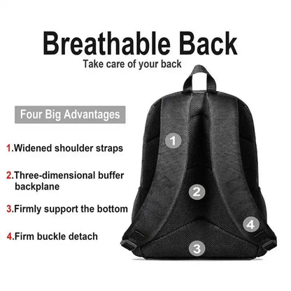 Kids School Backpack Cartoon Fort-nite Bags for Girls Boys Durable Lightweight Large Capacity Breathable