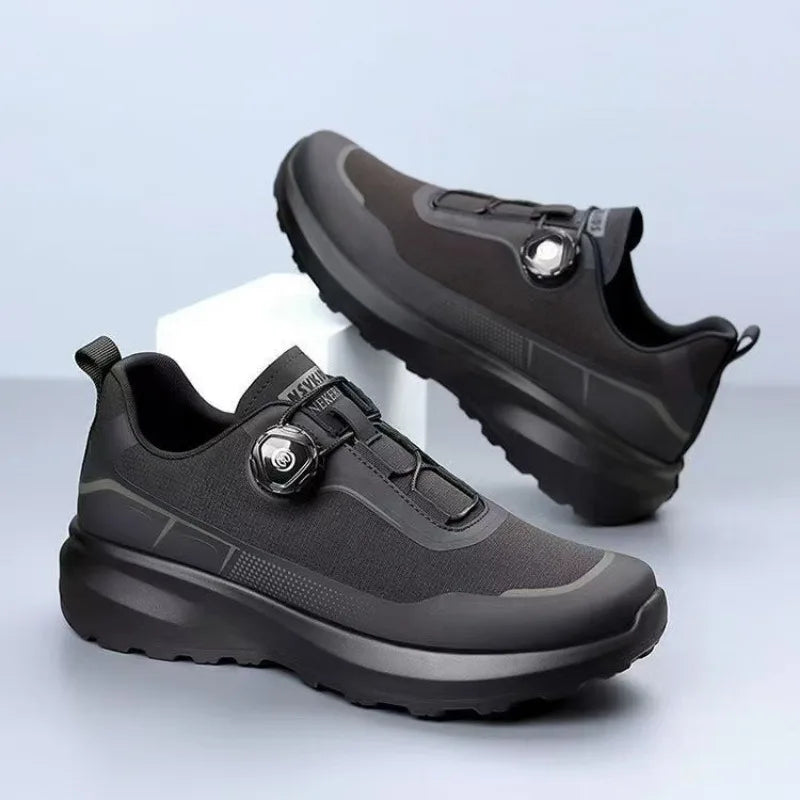 Originální nové pánské tenisky s otočným knoflíkem, platformové ležérní boty na chůzi, outdoorové odolné běžecké sportovní boty Plus