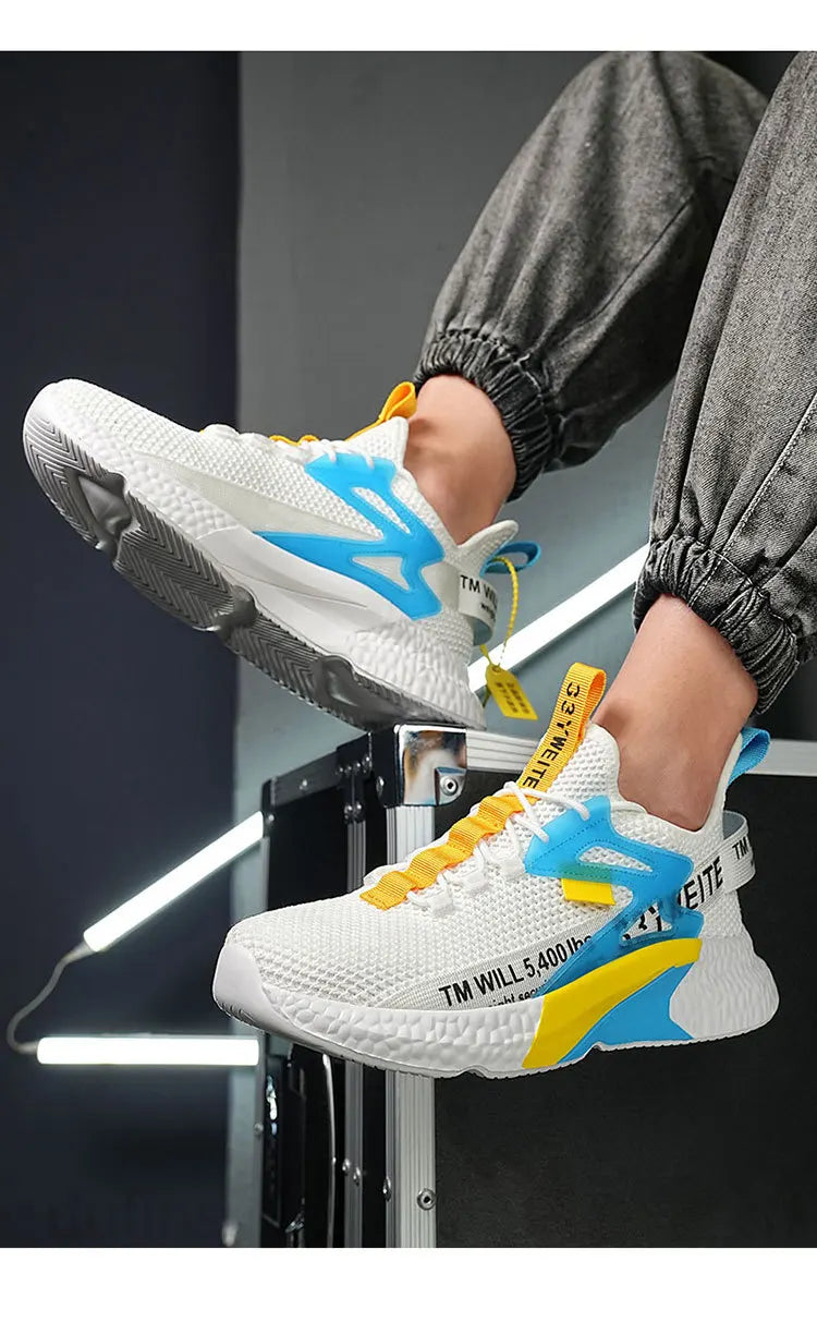 Men's New Sneakers Light Casual Fashion Running Elastic Leisure Outdoor Mesh Summer Sports Tennis Walking Shoes 2025 Size