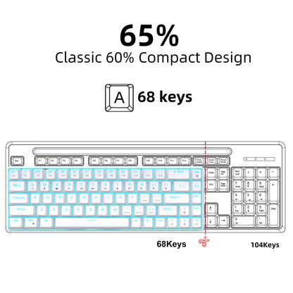Mechanical keyboard gaming 60% USB white keys Keyboards gamer mini Ergonomic Computer keyborad Backlit Musica teclado pc