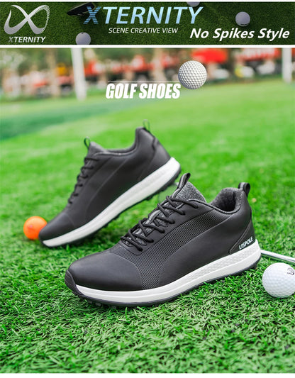 Hot Sale Leisure Golf Shoes Men's Waterproof Golf Spikes Sneakers Professional Non-Slip Golf Trainers Luxury Sports Shoes