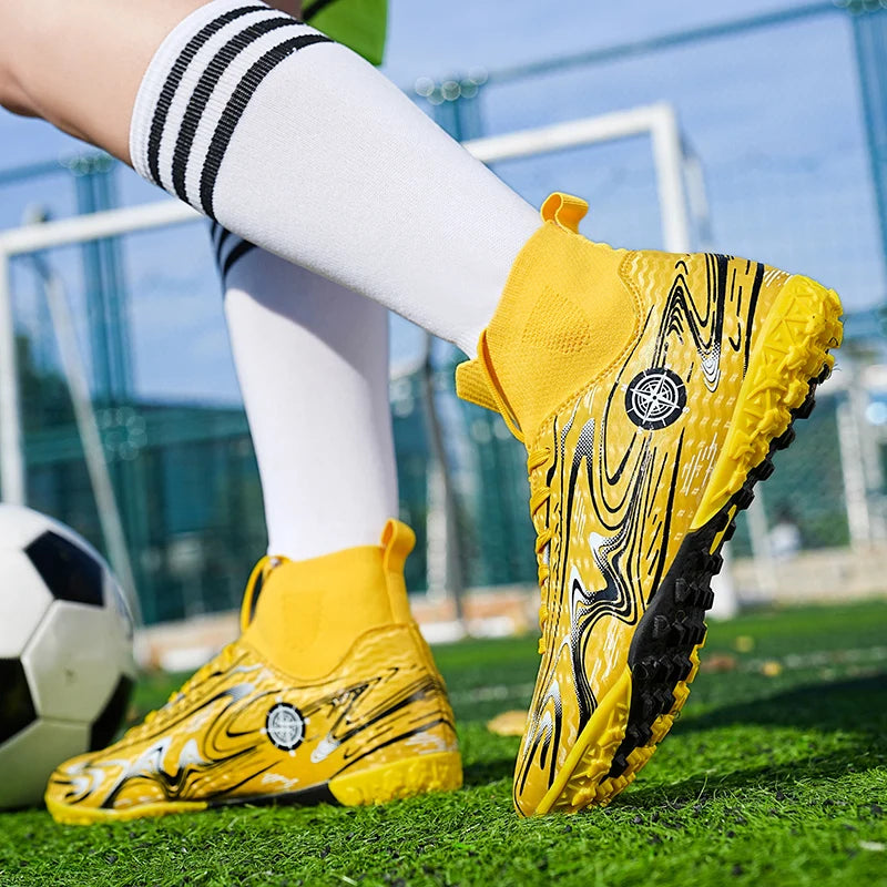 Chaussures de football professionnelles antidérapantes pour enfants, chaussures de sport d'extérieur pour garçons, baskets de futsal pour matchs et entraînements