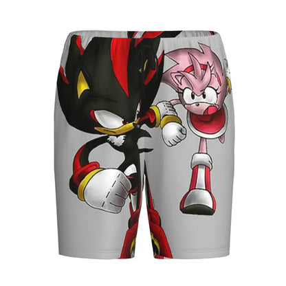 Pantalones cortos de pijama personalizados de Sonic the Hedgehog para hombre, para dormir y estar por casa