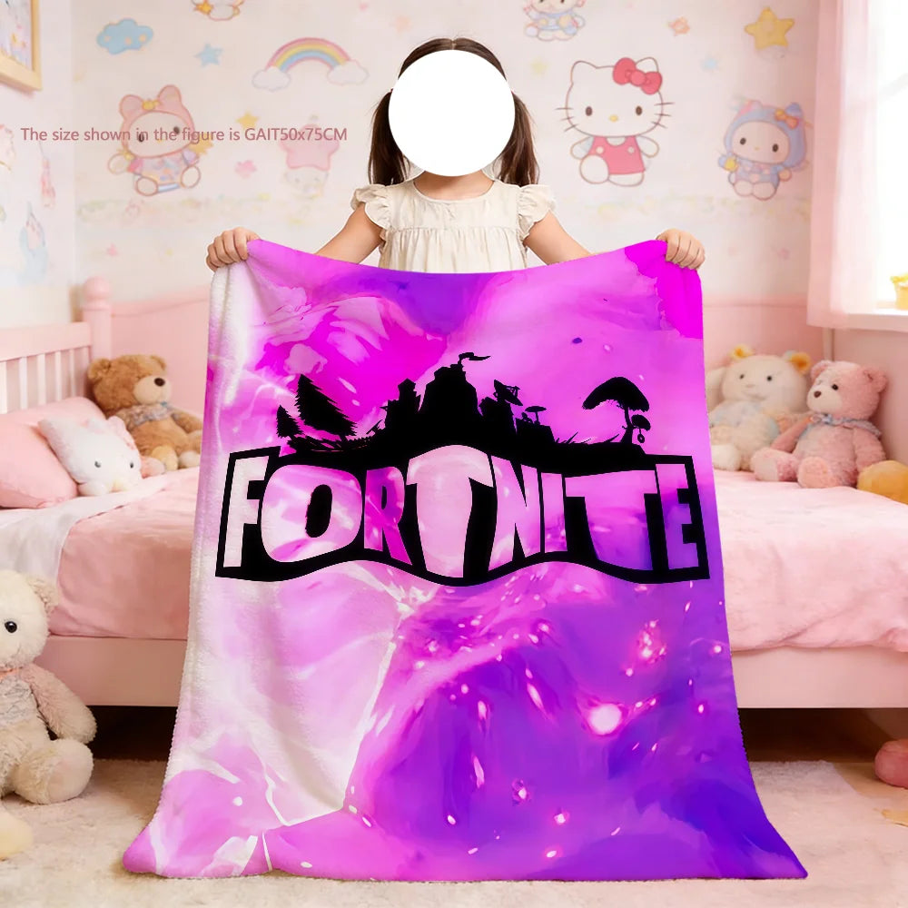 F-Fortnite Logo Game Blanket For Soft Throw Blanket for Picnic Bed Sofa Home Bedroom Cozy Warm Comfortable