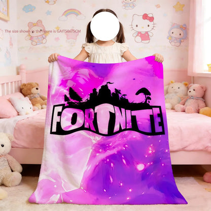 F-Fortnite Logo Game Blanket For Soft Throw Blanket for Picnic Bed Sofa Home Bedroom Cozy Warm Comfortable