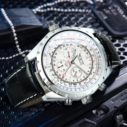 JARAGAR 212 Relógio mecânico automático para homem, estilo empresarial de luxo, com calendário semanal, relógio para homem, presente premium, Reloj Hombre