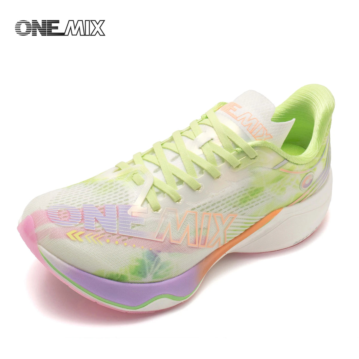 ONEMIX Nové nylonové běžecké boty s karbonovou deskou pro maraton a závody – tlumící nárazy, profesionální stabilní opora, ultralehké tenisky s odrazem