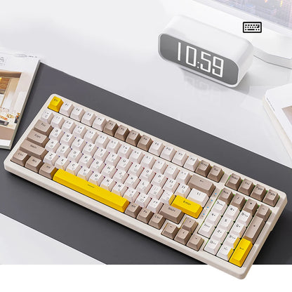 K3 MAX Mechanical Keyboard Hotswap Red/Green Shaft Gamer Keyboard USB Wired RGB Backlight 100 Keys Russian for Computer Laptop