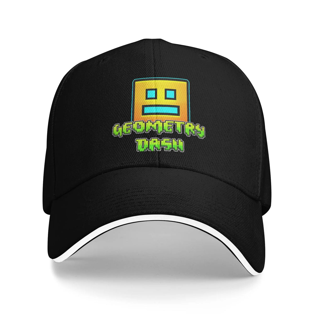 Geometry Game Dash Baseball Cap Casual Unblocked Level Sandwich Hat za moške in ženske, dihalna pokrivala za različne aktivnosti