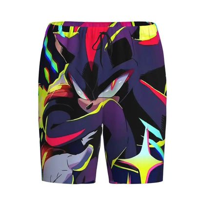 Pantalones cortos de pijama personalizados de Sonic the Hedgehog para hombre, para dormir y estar por casa