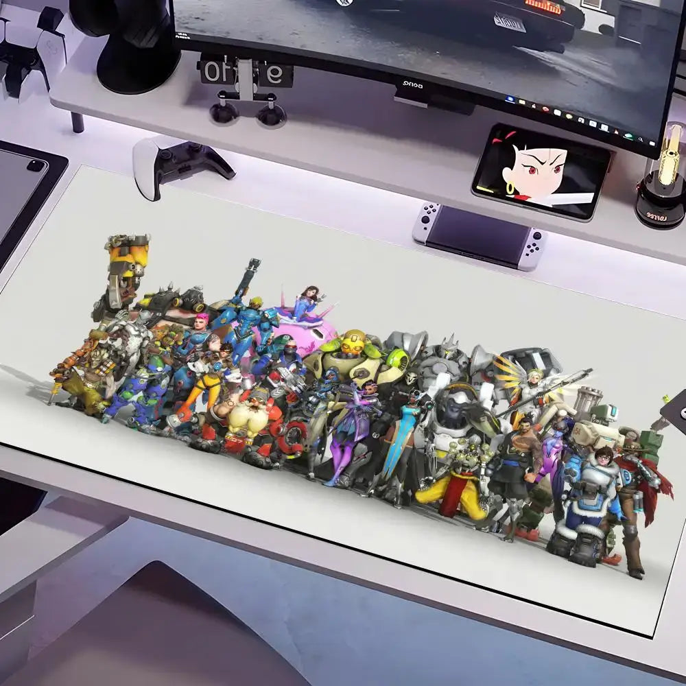 Overwatch Mouse Pad Multiple Sizes Large Square Computer Office Game Table Mats Rubber Anti-slip Mousepads
