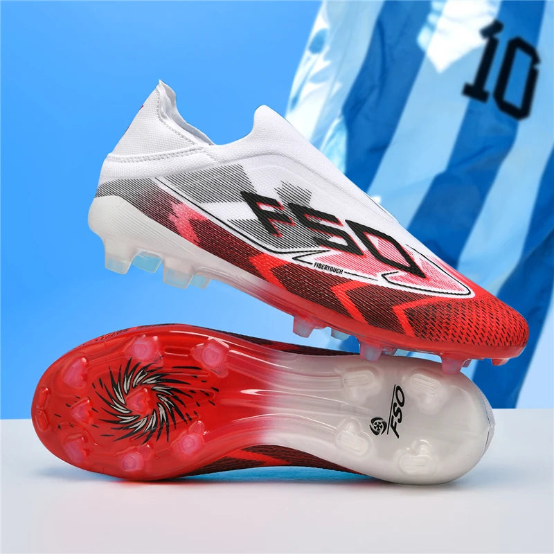 Nouvelles chaussures de football pour hommes, chaussures de sport, chaussures de football de haute qualité, ultralégères, chaussures de futsal, haute tige, respirantes, antidérapantes, pour match en extérieur