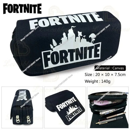 Fortnite Anime Character New Backpacks Cartoon Battle Royale Student 3-piece Set Book Bag Meal Box Pen Bag Anime Gifts