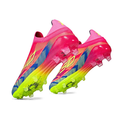Chaussures de football respirantes avec crampons longs FG/AG, adaptées à toutes les saisons, chaussures de sport antidérapantes (disponibles en plusieurs couleurs)