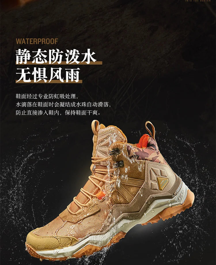 RAX Winter Hiking Boots Men Waterproof Breathable Outdoor Sports Sneakers Trekking Boots Mountain Trekking Shoes Big Size