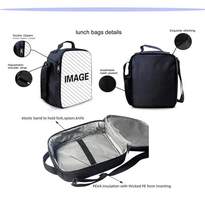 Classic Game FortniteS Child Backpacks Lunch Bag Pencil Case Pupil Large Capacity School Bags For Boy Girl Best Gift