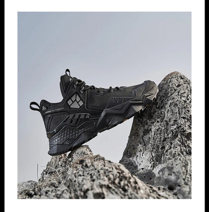 Rax Men's Waterproof Hiking Shoes Breathable Hiking Boots Outdoor Trekking Boots Sports Sneakers Tactical Shoes